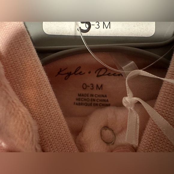 Kyle & Deena Pink Baby Dotted Textured Footie - Picture 5 of 8